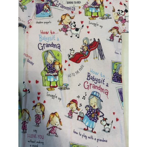 Book to Bed Girl 8 PJ Set How to Babysit Grandma Print Soft Comfy Soft Sleepwear - Picture 8 of 10